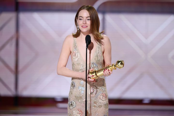 Emma won a Golden Globe for her performance in Poor Things earlier this month