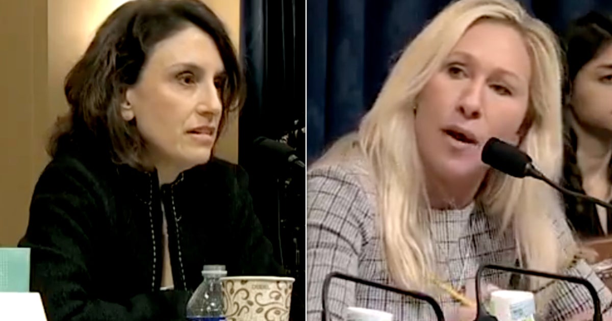 NextImg:Watch Marjorie Taylor Greene Shamelessly Bully Witness In Mayorkas Hearing
