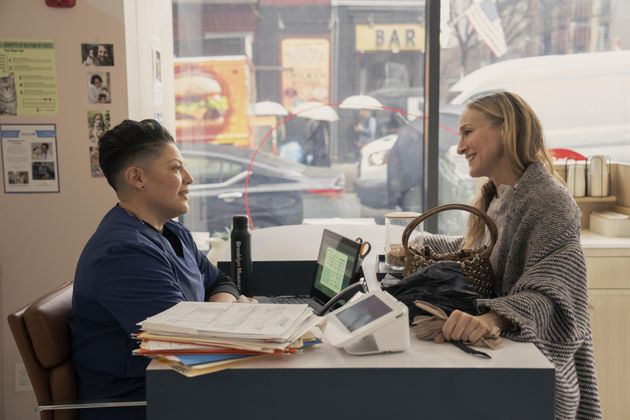 Sara on set with Sarah Jessica Parker