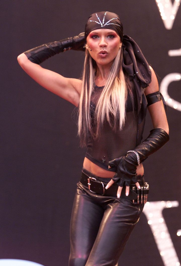 Victoria Beckham performing in 2001
