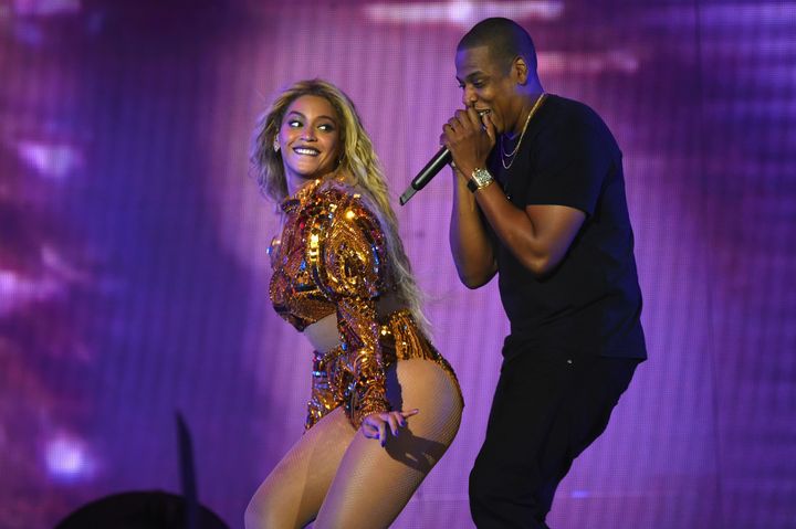 Beyoncé and Jay-Z perform onstage during closing night of 