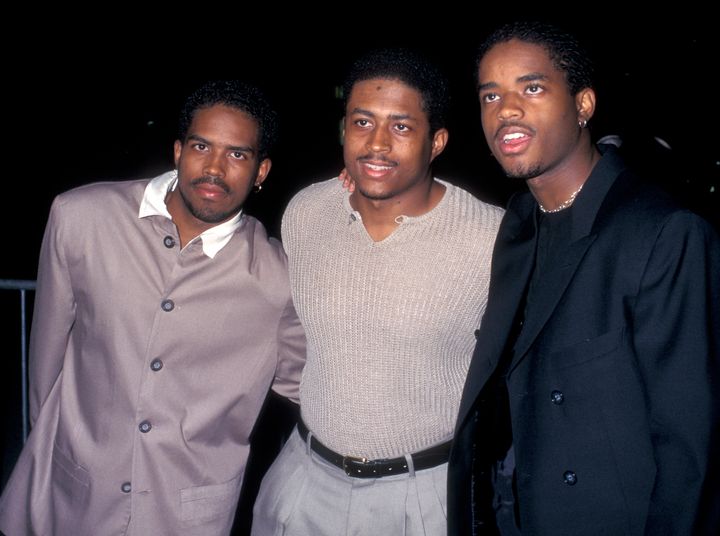 Actors Lahmard Tate, Larron Tate and Larenz Tate attend the screening of 