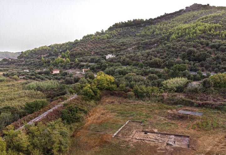 Η θέση στο Κλειδί Σαμικού όπου διενεργείται ανασκαφή. Η αρχαιολογική έρευνα χρηματοδοτείται από το Ίδρυμα Gerda Henkel και το Αυστριακό Αρχαιολογικό Ινστιτούτο της Αυστριακής Ακαδημίας Επιστημών