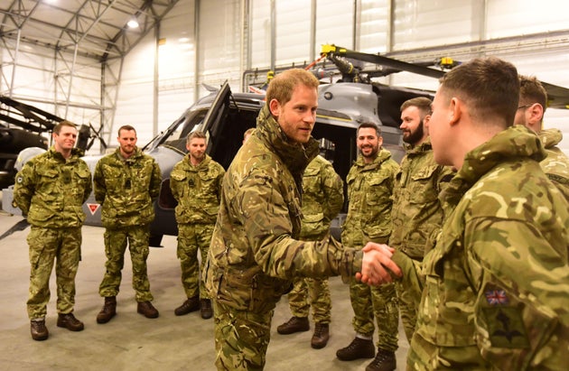 Prince Harry served in the British Army for 10 years and was honored Friday for his service.