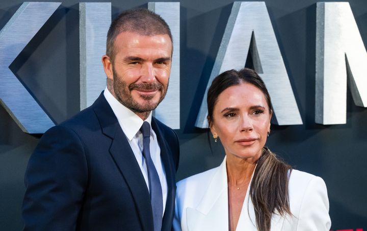 David and Victoria Beckham pictured in October last year