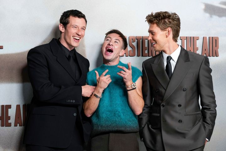 Callum Turner, Barry Keoghan and Austin Butler at the premiere of Masters Of The Air