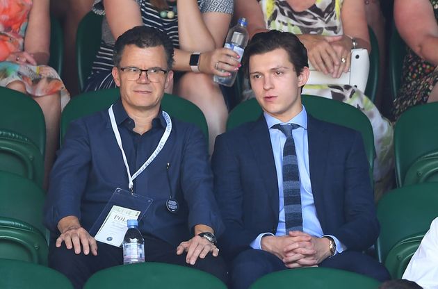 Dominic and Tom Holland at Wimbledon in 2018