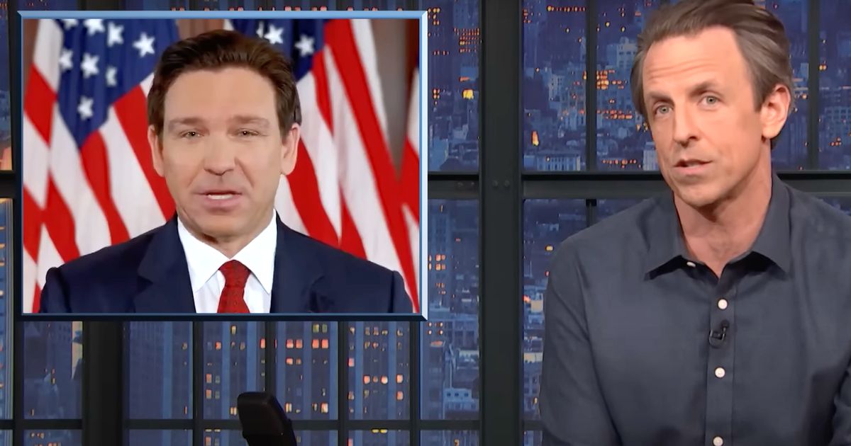 Seth Meyers Spots Image That Sums Up DeSantis’ Doomed Marketing campaign