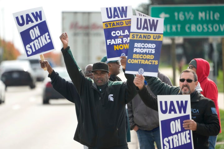 Auto workers were among the hundreds of thousands of U.S. workers who went on strike last year.