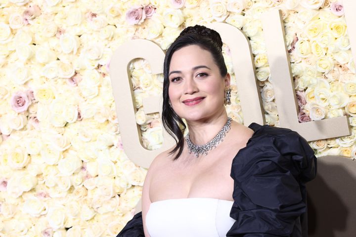 Lily Gladstone attends the 81st Golden Globe Awards on Jan. 7, 2024. On Tuesday, she made history as the first Native American to be nominated for an acting Oscar.