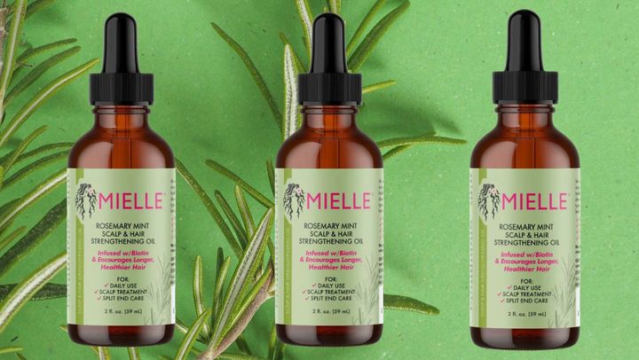 The Mielle Organics rosemary hair and scalp oil features a blend of nourishing oils and is suitable for all hair types.
