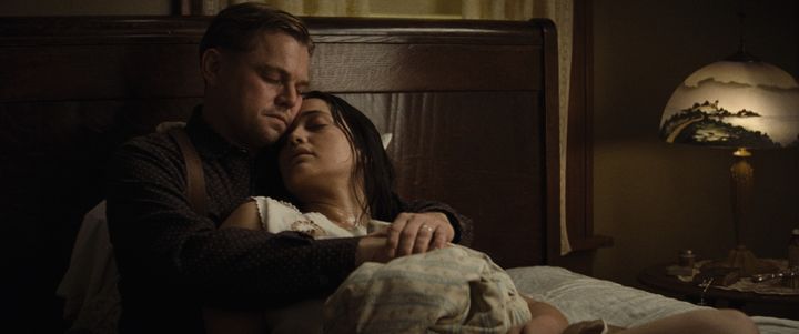 Lily Gladstone with Leonardo DiCaprio in Killers Of The Flower Moon