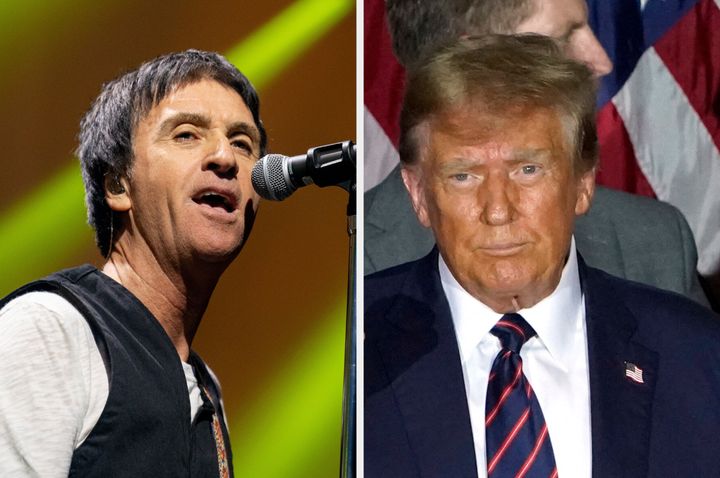 Johnny Marr (left) and Donald Trump (right)