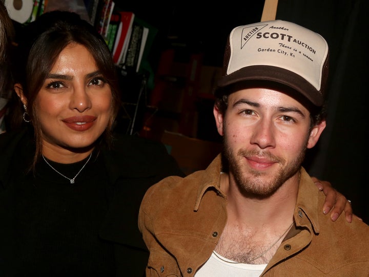 NEW YORK, NEW YORK - SEPTEMBER 27: (EXCLUSIVE COVERAGE) Priyanka Chopra Jonas and Nick Jonas pose backstage at the hit musical "Kimberly Akimbo" on Broadway at The Booth Theater on September 27, 2023 in New York City. (Photo by Bruce Glikas/WireImage)