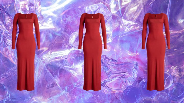 The Skims soft lounge slipdress in brick red is on sale at Nordstrom. 