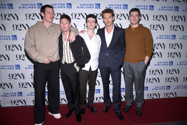 Callum Turner, Barry Keoghan, Anthony Boyle, Austin Butler and Nate Mann at a screening of Masters Of The Air earlier this week