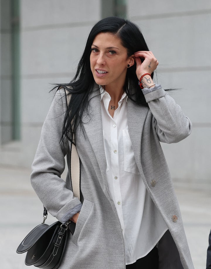 After kissing Spain's player Jennifer Hermoso, who's seen here while leaving a court in Madrid, Rubiales tried to coerce Hermoso to publicly support and defend him, prosecutors say.