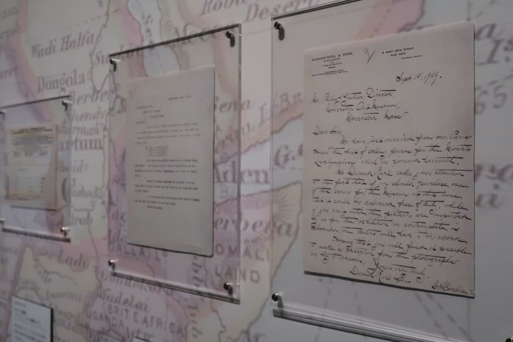 モネの《睡蓮》を購入するため、ウスター美術館とパリのデュラン=リュエル画廊が交わした手紙も資料として展示されている。