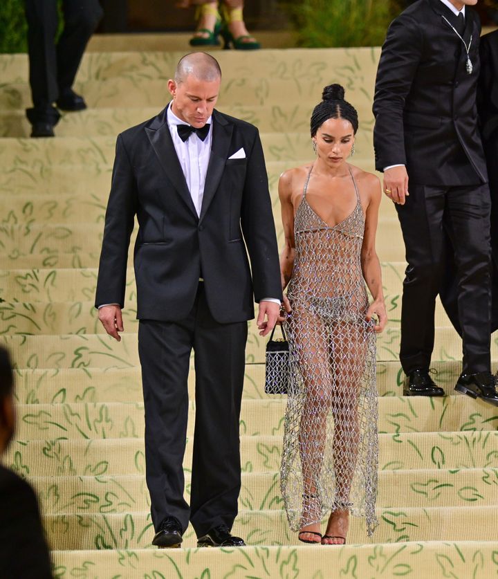 Channing Tatum and Zoë Kravitz photographed at the 2021 Met Gala on September 13, 2021 in New York City. 