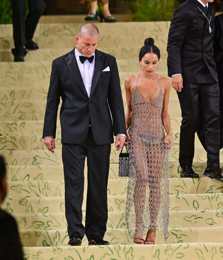 Channing Tatum and Zoë Kravitz photographed at the 2021 Met Gala on September 13, 2021 in New York City.