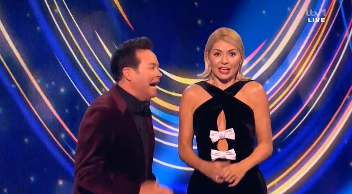 Holly Willoughby got a double fright during Sunday's Dancing On Ice live show