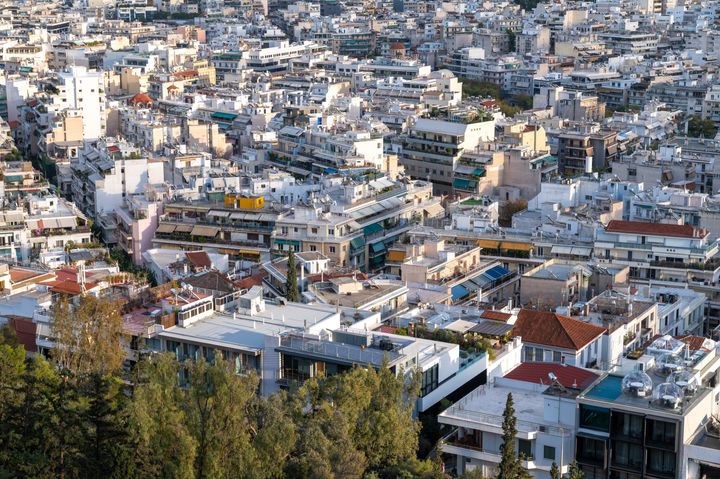 This is a photo of apartment buildings in Athens, Greece