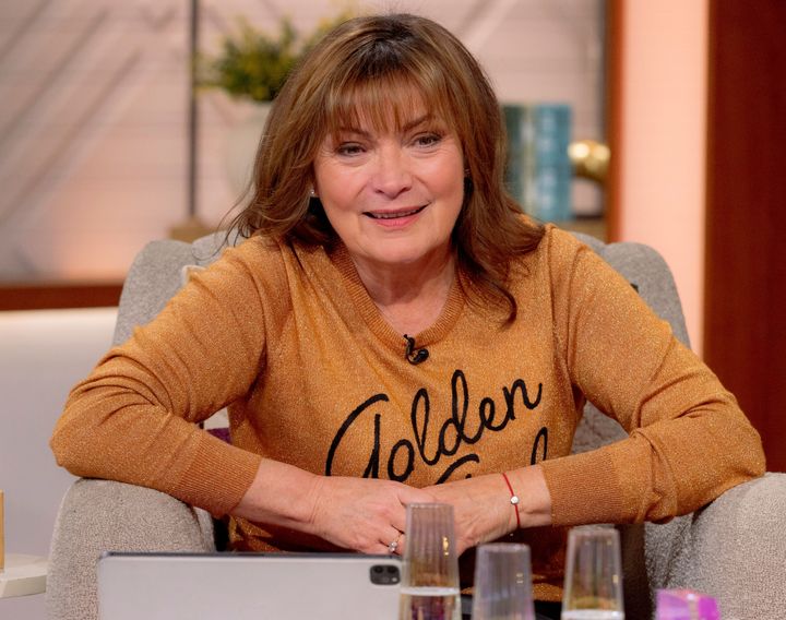 Lorraine Kelly on the set of her ITV show