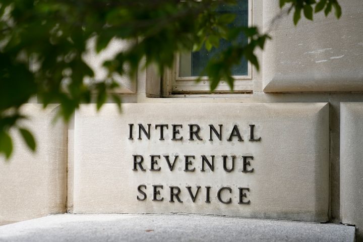 A sign outside the Internal Revenue Service building is seen on May 4, 2021, in Washington. A former contractor for the Internal Revenue Service has been charged with leaking tax information to news outlets about a government official and thousands of the country’s wealthiest people. The Justice Department said in a statement Friday, Sept. 29, 2023, that 38-year-old Charles Edward Littlejohn of Washington, D.C., is accused of stealing tax return information and giving it to two different news outlets between 2018 and 2020. 