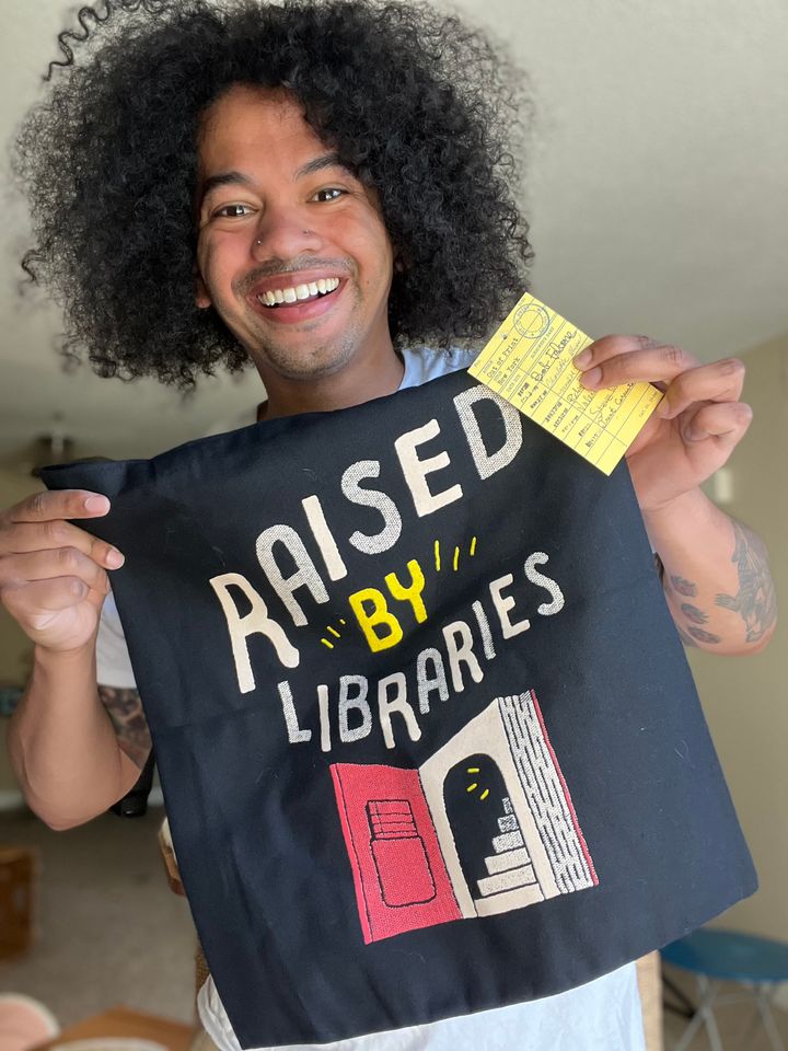 "I never saw men behind a library desk, men of any color, and I didn't see a lot of people of color behind the library desk," Mychal Threets said. "To be a Black person, to be Black and Mexican, it just means so much to me."