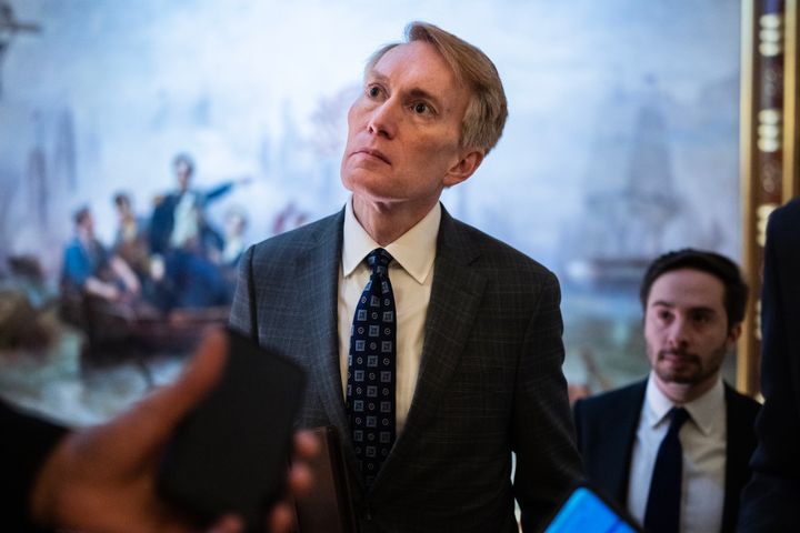 Sen. James Lankford (R-Okla.) says Republicans should wait to see details of a border deal compromise before criticizing it. 