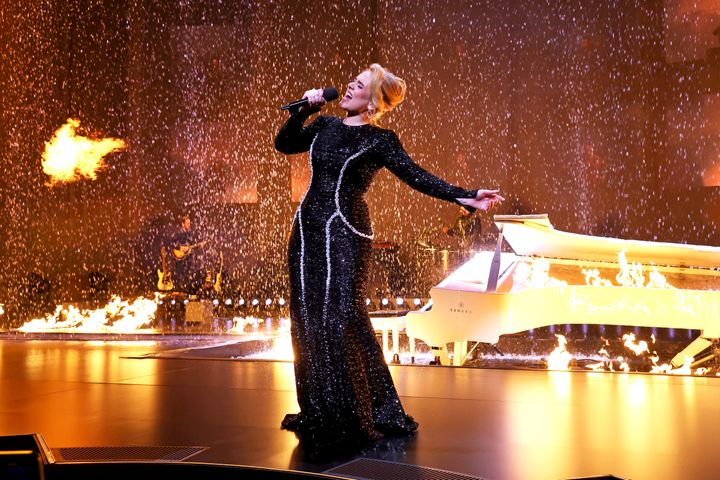 Adele performing in Las Vegas last week