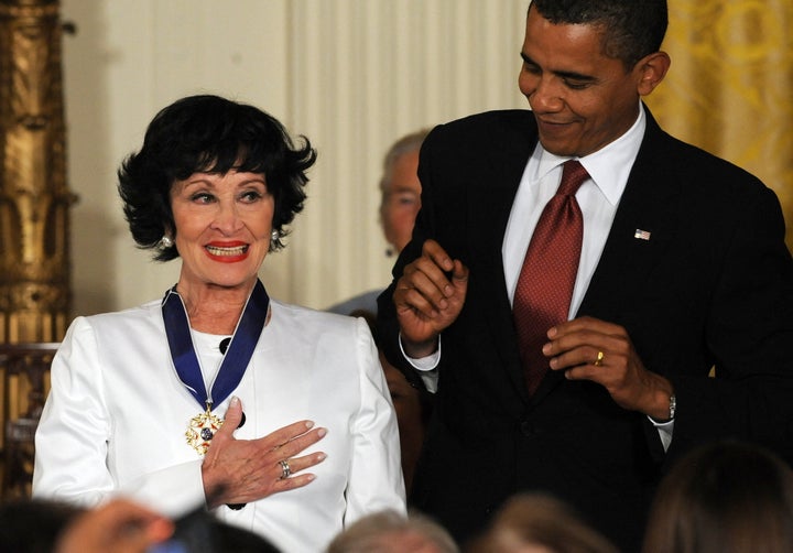 Chita Rivera and Barack Obama in 2009