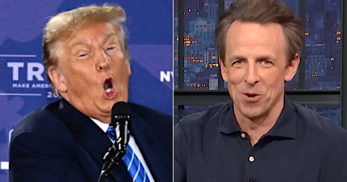 Seth Meyers Needs No Words To Finish A Joke About Trump's Money Worries