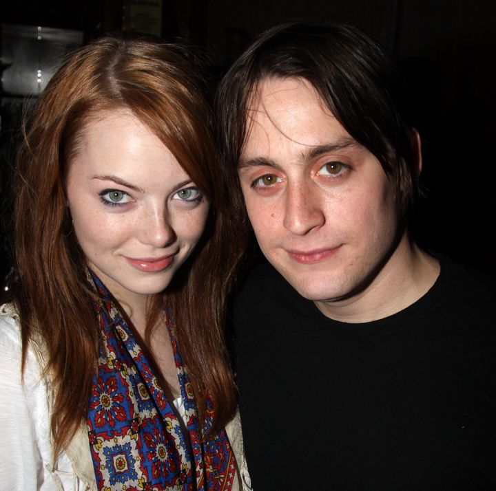 Stone and Culkin attend the "The Starry Messenger" cast party on Nov. 16, 2009, in New York. The two worked together on Stone's new film, "A Real Pain."