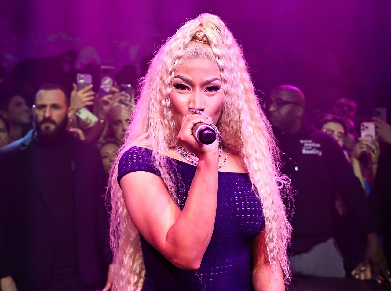 Nicki Minaj performs onstage during New Year's Eve at E11EVEN Miami on Dec. 31, 2023, in Miami, Florida.