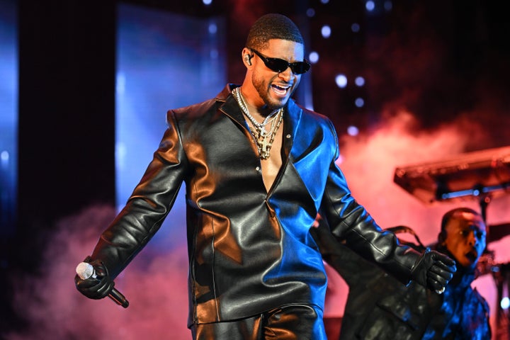 Usher performing in Las Vegas last year