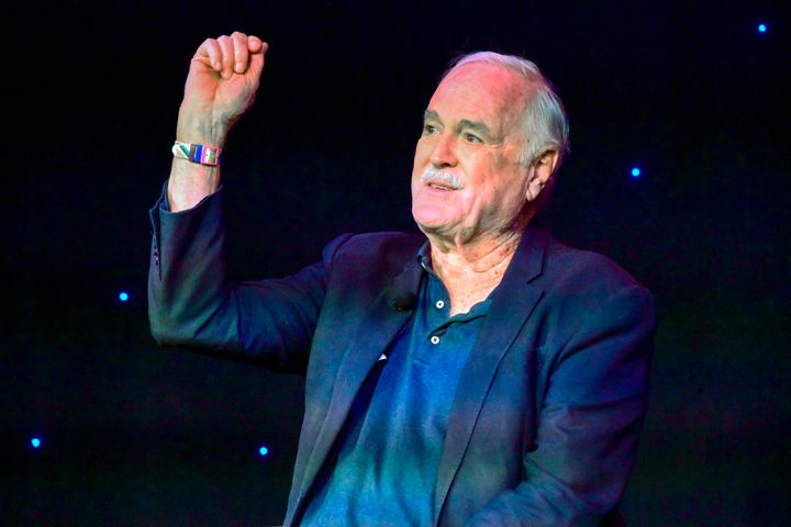 John Cleese on stage in 2022