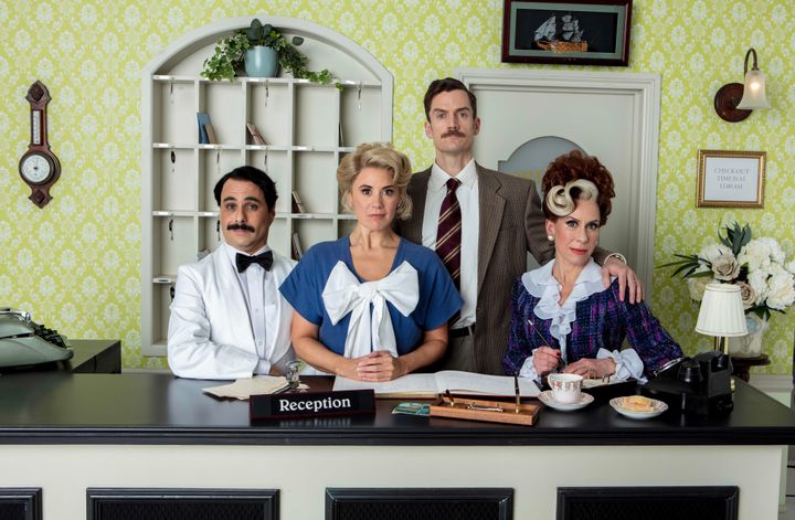 The cast of Fawlty Towers: The Play
