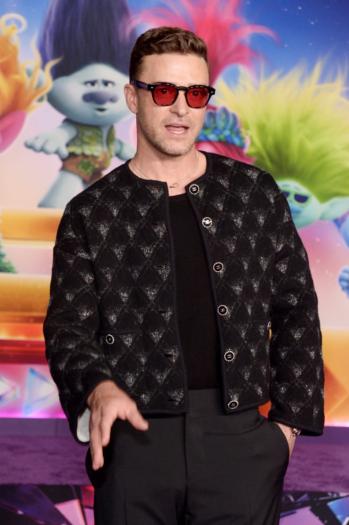Justin Timberlake at the Trolls: Band Together premiere last year