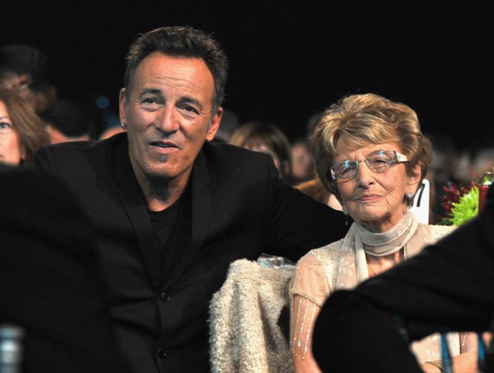 Bruce Springsteen and his mother Adele Springsteen at a 2013 event honoring the singer-songwriter.