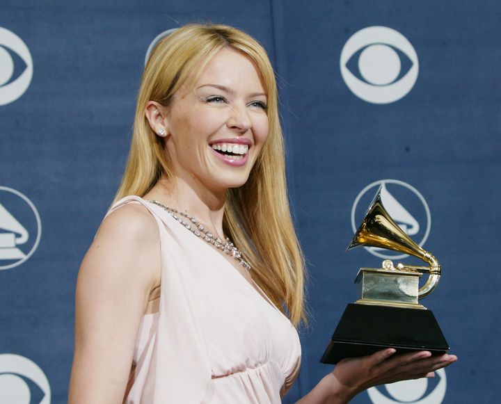 Kylie with her Grammy in 2004