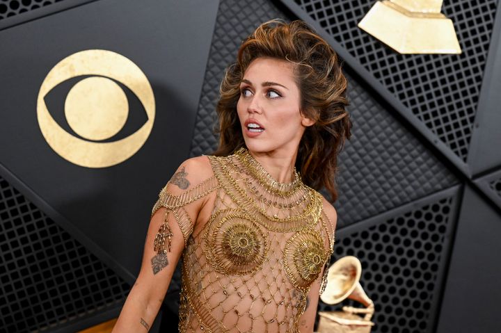 Miley Cyrus at the 2024 Grammys