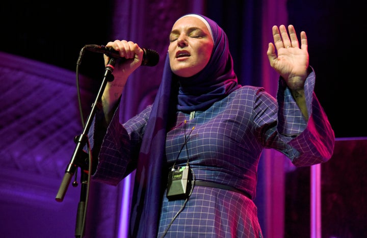 Sinéad O'Connor performing in 2020