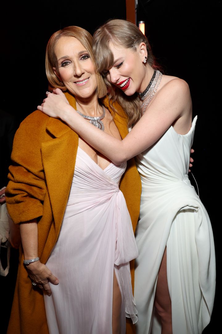 Céline Dion and Taylor Swift pictured together after the Grammys