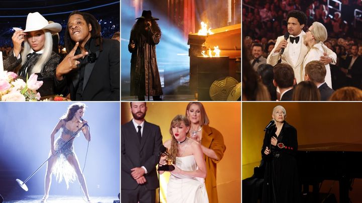 A selection of key moments from the 2024 Grammys ceremony