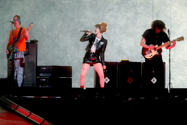 Paramore performing on Taylor Swift's Eras tour last year