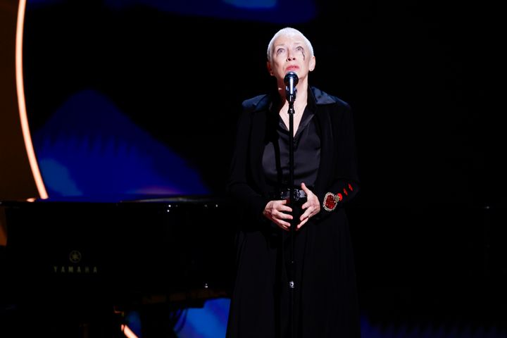 Annie Lennox performing at The 66th Annual Grammy Awards in Los Angeles, California, on Feb. 4.