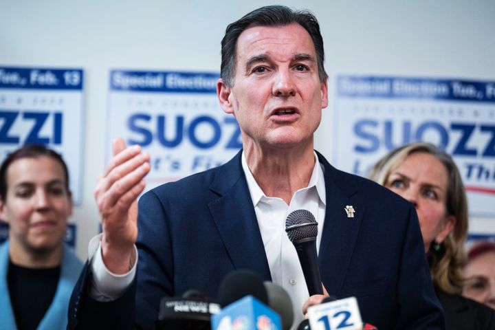 Former Rep. Tom Suozzi (D-N.Y.) wants the Feb. 13 election to be a choice between contrasting candidates ― "Mazi vs. Suozzi" ― rather than a referendum on national issues.