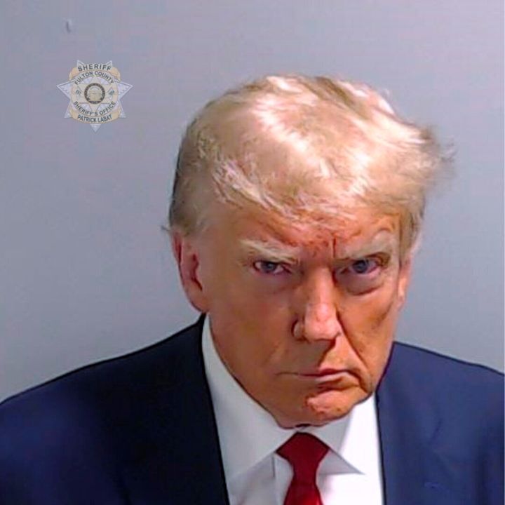 Donald Trump's booking photo from August 2023.