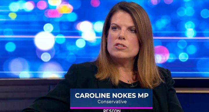 Caroline Nokes speaking to ITV's Peston